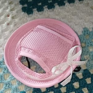 Pink Mesh Adjustable Medium Pet Hat
